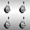 Service Caster 5 Inch 316SS Black Poly Swivel 1 Inch Expanding Stem Caster Set Brake SCC SCC-SS316EX20S514-PPUB-BLK-TLB-1-4 - alternate 1